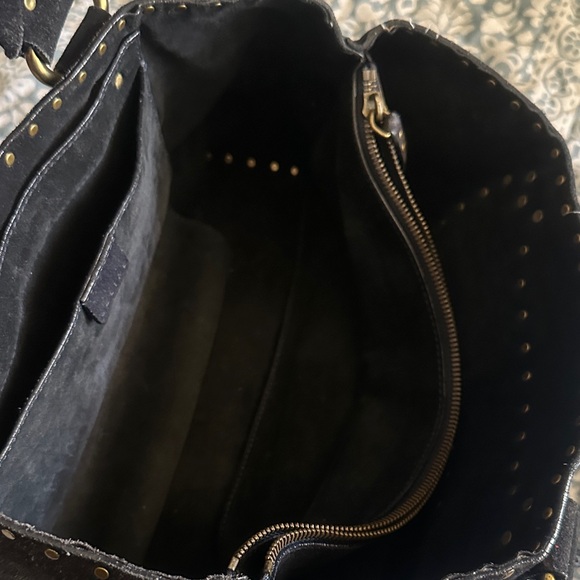 CELINE Black Studded suede  Handbag - Picture 4 of 12